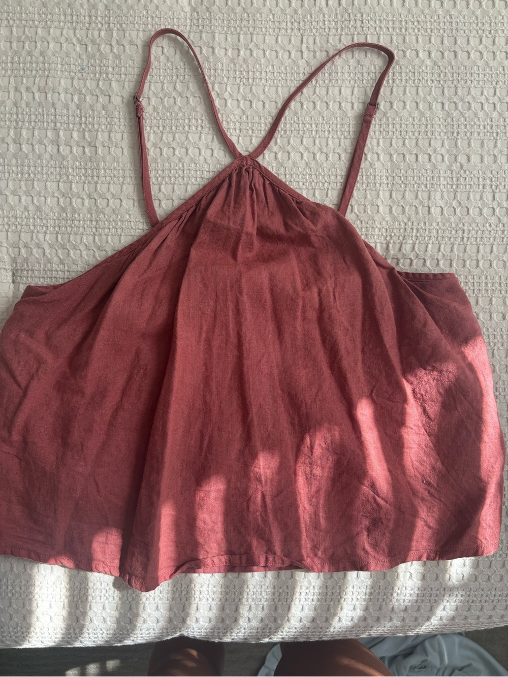 Abercrombie & Fitch Dusty Rose Linen-Blend Cami